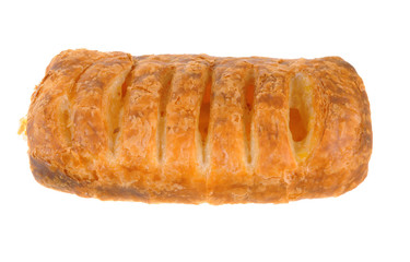 Marmolade stuffed pasty isolated on white background