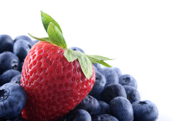 Strawberry and blueberries
