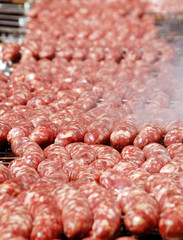 Big Argentinean cow and pig barbecue sausages