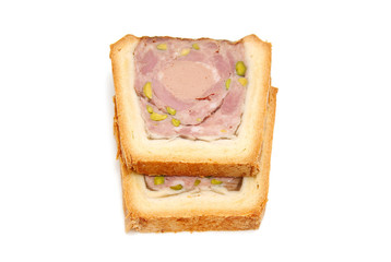 pâté en croûte avec médaillon de mousse