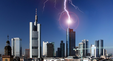 Blitzeinschlag in Frankfurt