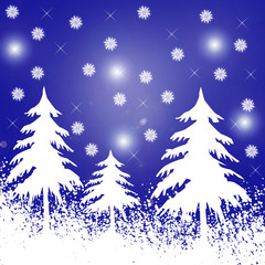 Winter background with snowflakes