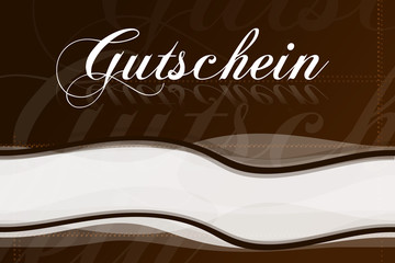 Geschenk-Gutschein in der Trendfarbe Braun