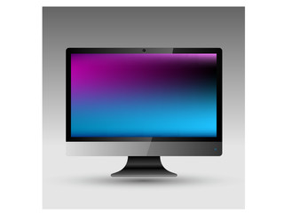 LCD Monitor editable vector file