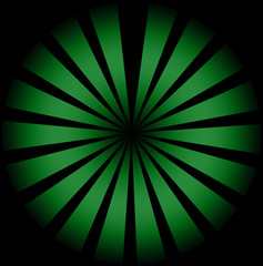 Abstract green sunburst background