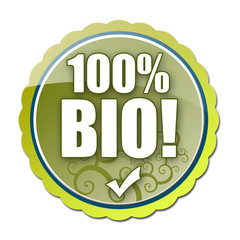 100% Bio! Button
