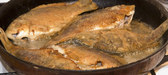 Fried fish for the pan