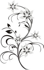 Bouquet. Fragment of floral ornament. Vector
