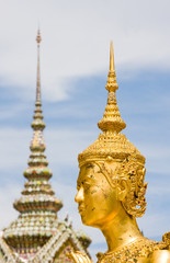 Fototapeta na wymiar A kind of mythological soldier in Grand Palace in Bangkok
