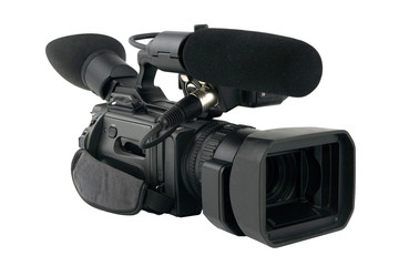 Pro Video camera isolated