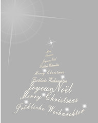 Weihnachtsbaum Text silber schlicht