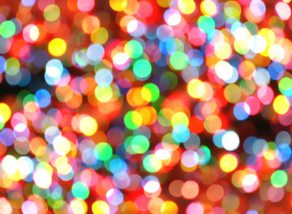Bright Colorful Christmas Lights Background
