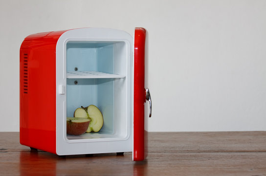 Red miniature fridge
