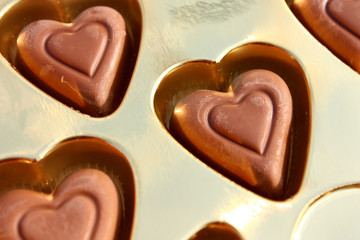 Hearts of chocolate