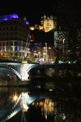 Fototapeta premium lyon by night