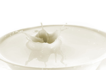 plate with milk