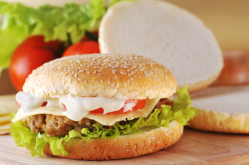 sandwich with  cutlet