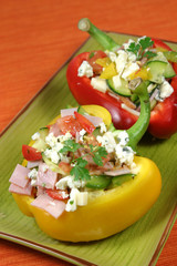 Vegetable and ham salad