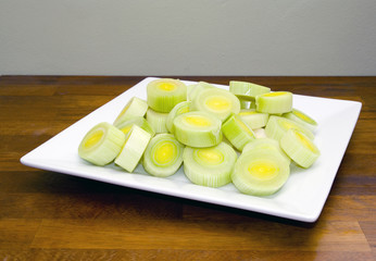 Plate of leeks