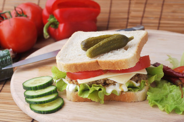 sandwich with  cutlet