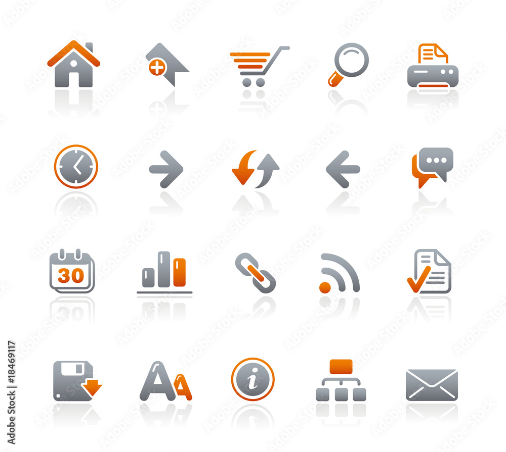 Canvas Prints graphite icons // web site