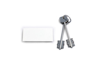 home keys and white square
