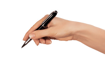 hand whith black pen