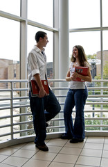 Kids hanging out on campus