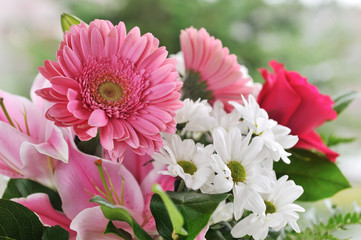 pink flower buquet