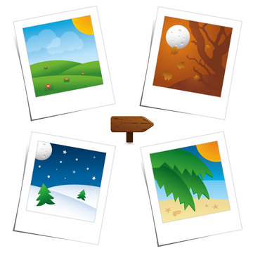 Four Seasons polaroid's scenes