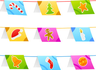 Christmas cards on string. To see the other vector Christmas illustrations , please check Christmas collection.
