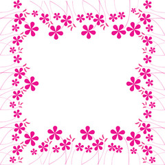 Obraz na płótnie Canvas pink flowers foliage