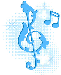 Naklejka premium Treble Clef