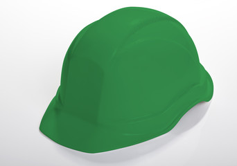 casque de chantier vert