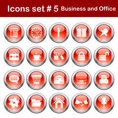 business and office icons set