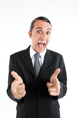 young businessman facial expression