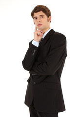 Geschäftsmann überlegt