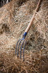 pitchfork in haystack