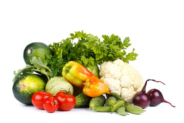 Still-life with fresh vegetables