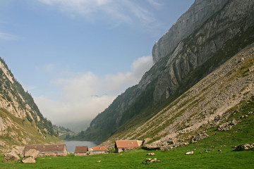 Fototapeta na wymiar Alpe am Fälensee