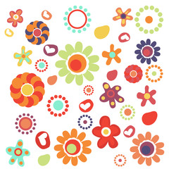 background with flowers and hearts