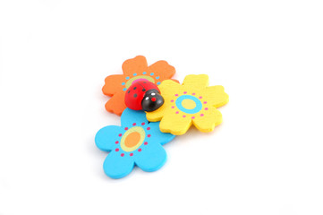 ladybird with flowers