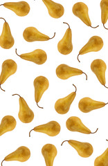Naklejka premium A lot of colorful Bosc pears
