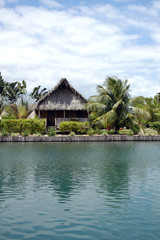 Two huts made from palms in Belize, Luxury accomodation