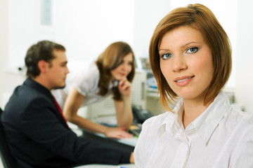 Fototapeta premium Young businesswoman.