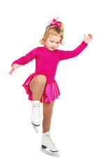 Skates girl on practice.