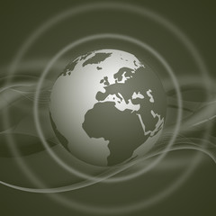 illustration with globe