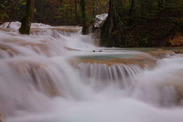 Beautiful waterfalls in autumn