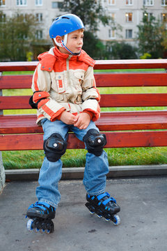 Boy in the rollerblade