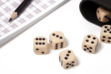 dice on white